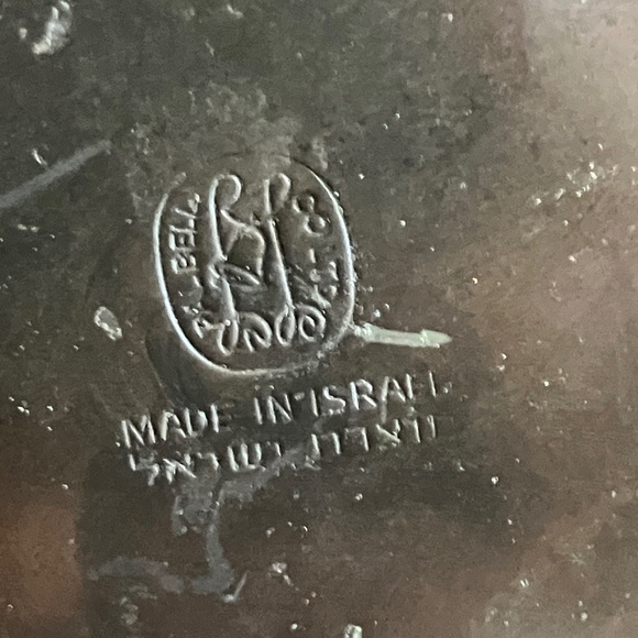 Vintage Mid-Century MCM Pal-Bell Brass Ewer Decanter Vase Made in Israel Green - Picture 14 of 14